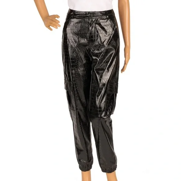 iamjenniferle | Pants & Jumpsuits | Iamjenniferle Black Faux 